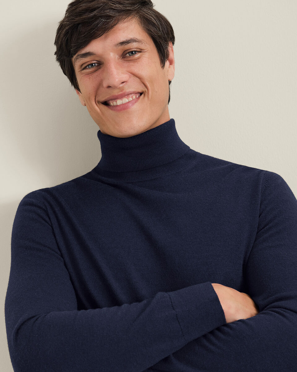 Jumper Van Pure Merinowol - Marineblauw