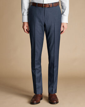 Italian Luxury Suit Pants - Heather Blue