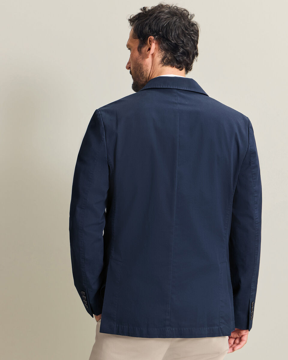 Cotton Stretch Jacket - Navy