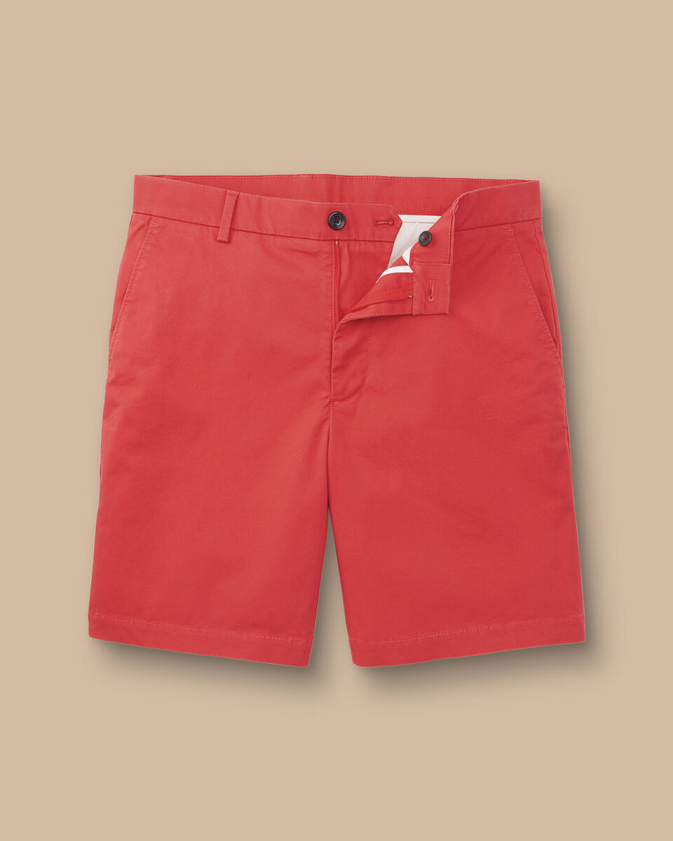Cotton Shorts Coral Pink Charles Tyrwhitt