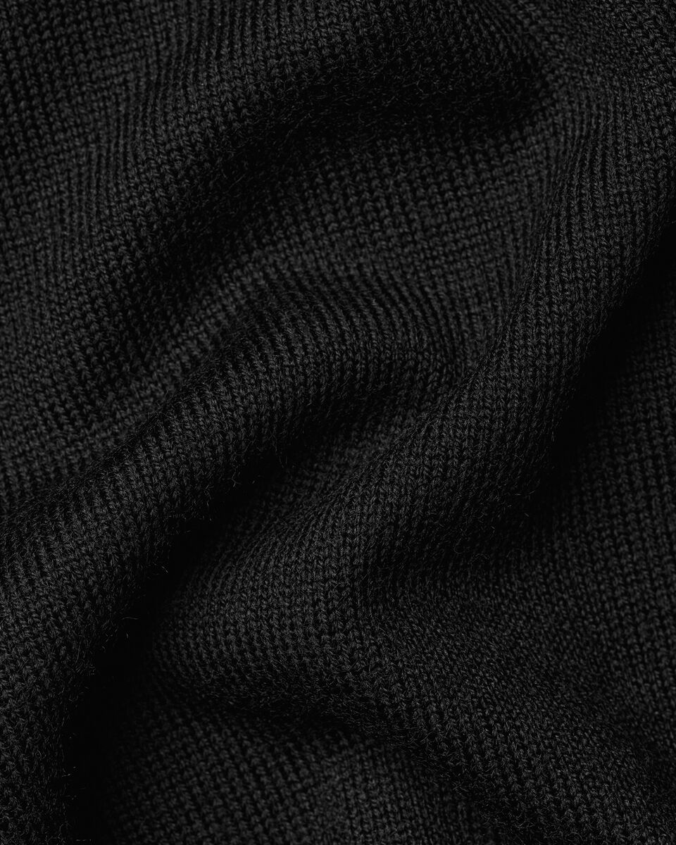 Pure Merino Crew Neck Jumper - Black