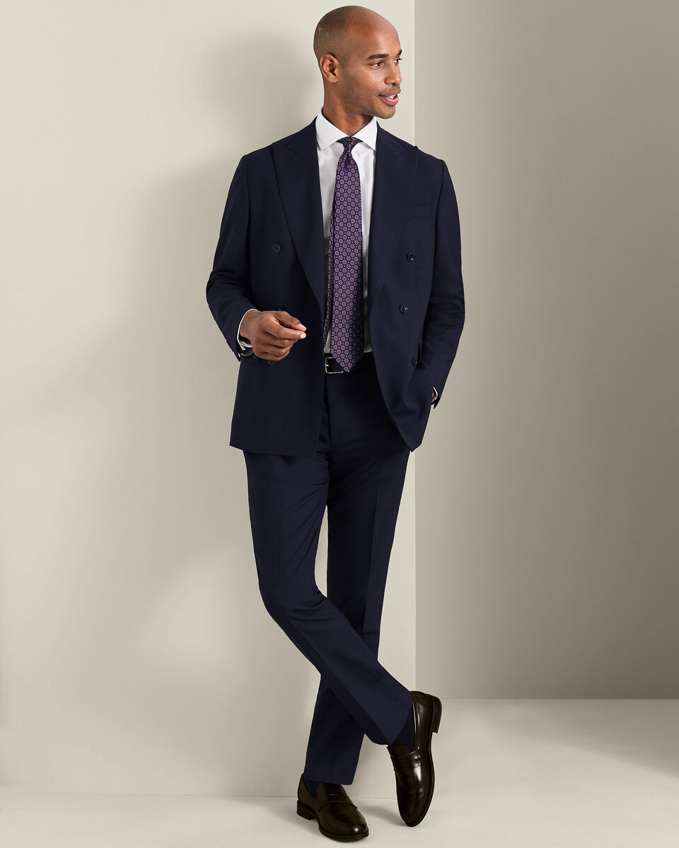 Double Breasted Ultimate Performance Suit - Dark Navy