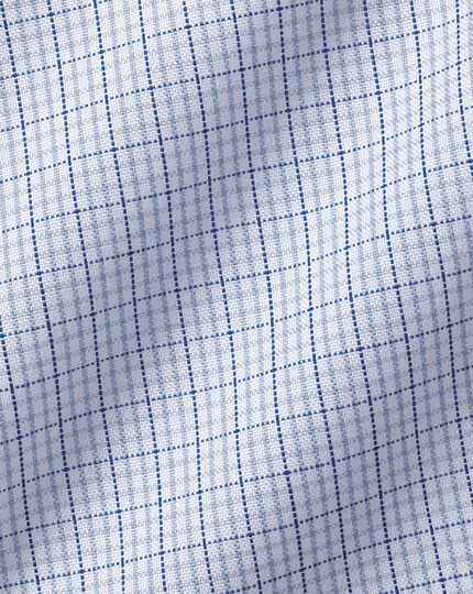 Button-Down Collar Non-Iron Check Shirt - Sky Blue | Charles Tyrwhitt