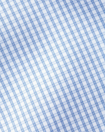 Button-Down Collar Non-Iron Check Shirt - Sky Blue