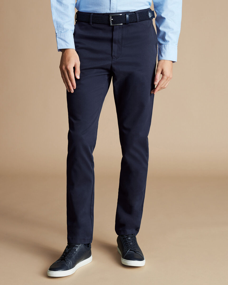 Ultimate Non-Iron Chinos - French Navy | Charles Tyrwhitt