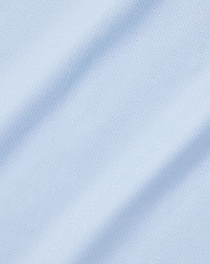 Semi-Spread Collar Egyptian Cotton Berkshire Weave Shirt - Light Blue