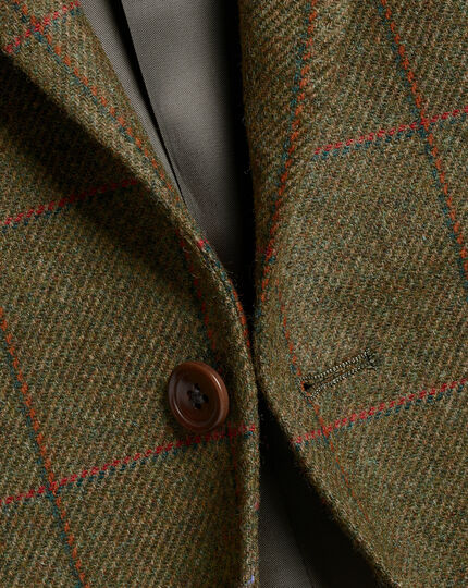 Textured Wool Jacket - Olive Green
