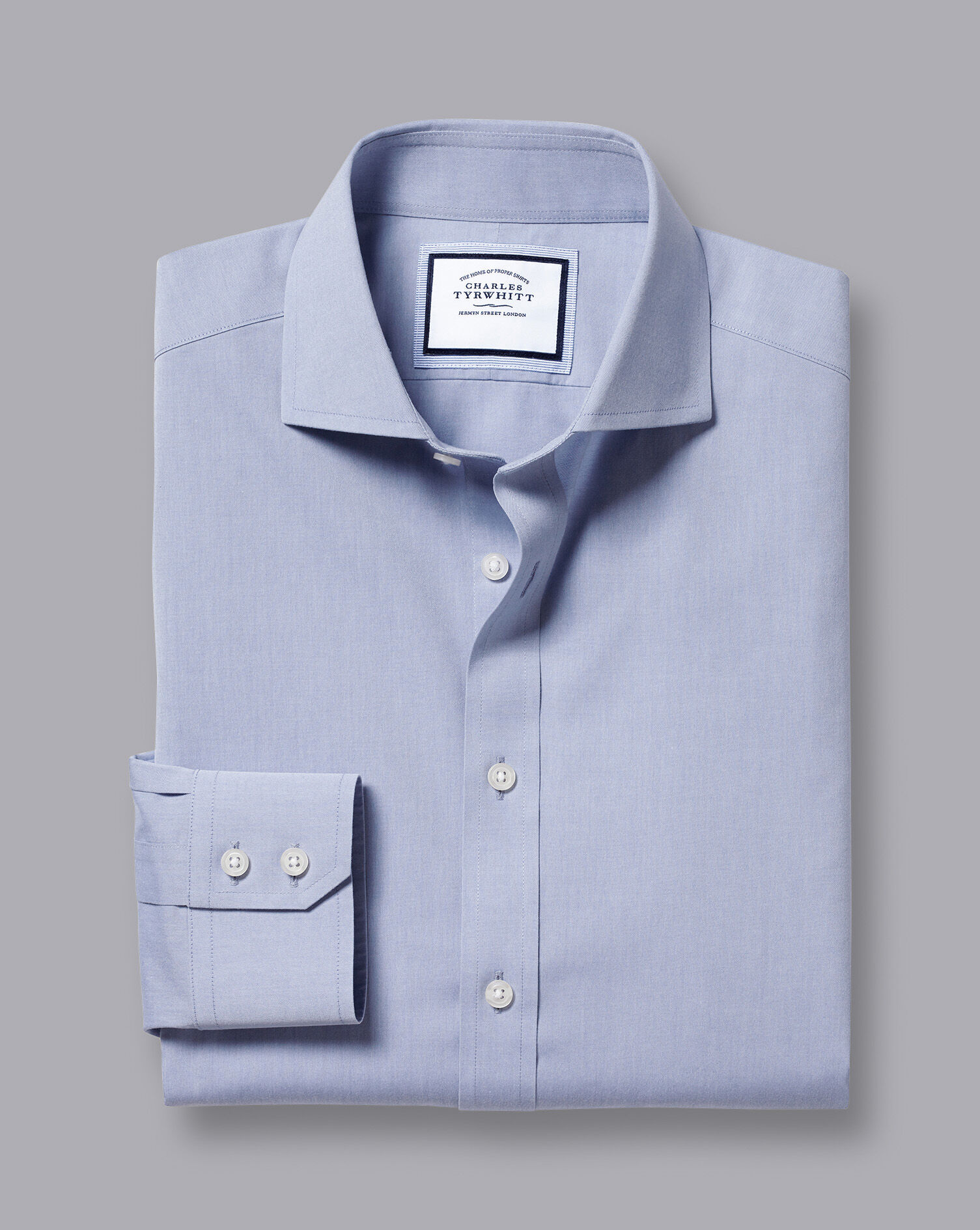 Cutaway Collar Non-Iron Poplin Shirt 