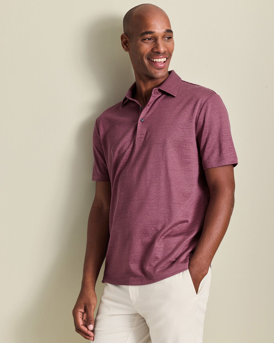 Linen Polo - Dusty Pink