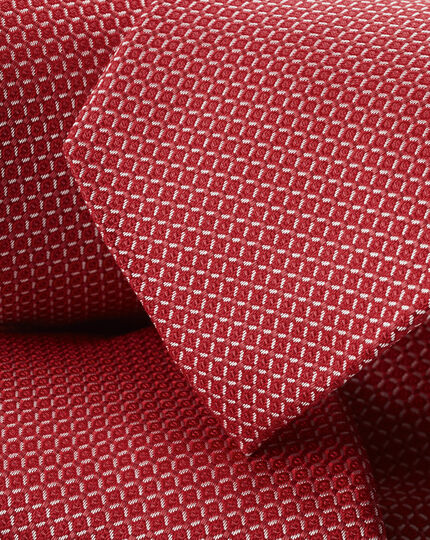 Stain Resistant Silk Tie - Red