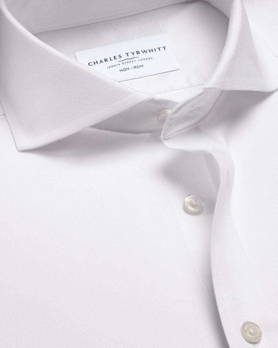  Non-Iron Twill Shirt - White