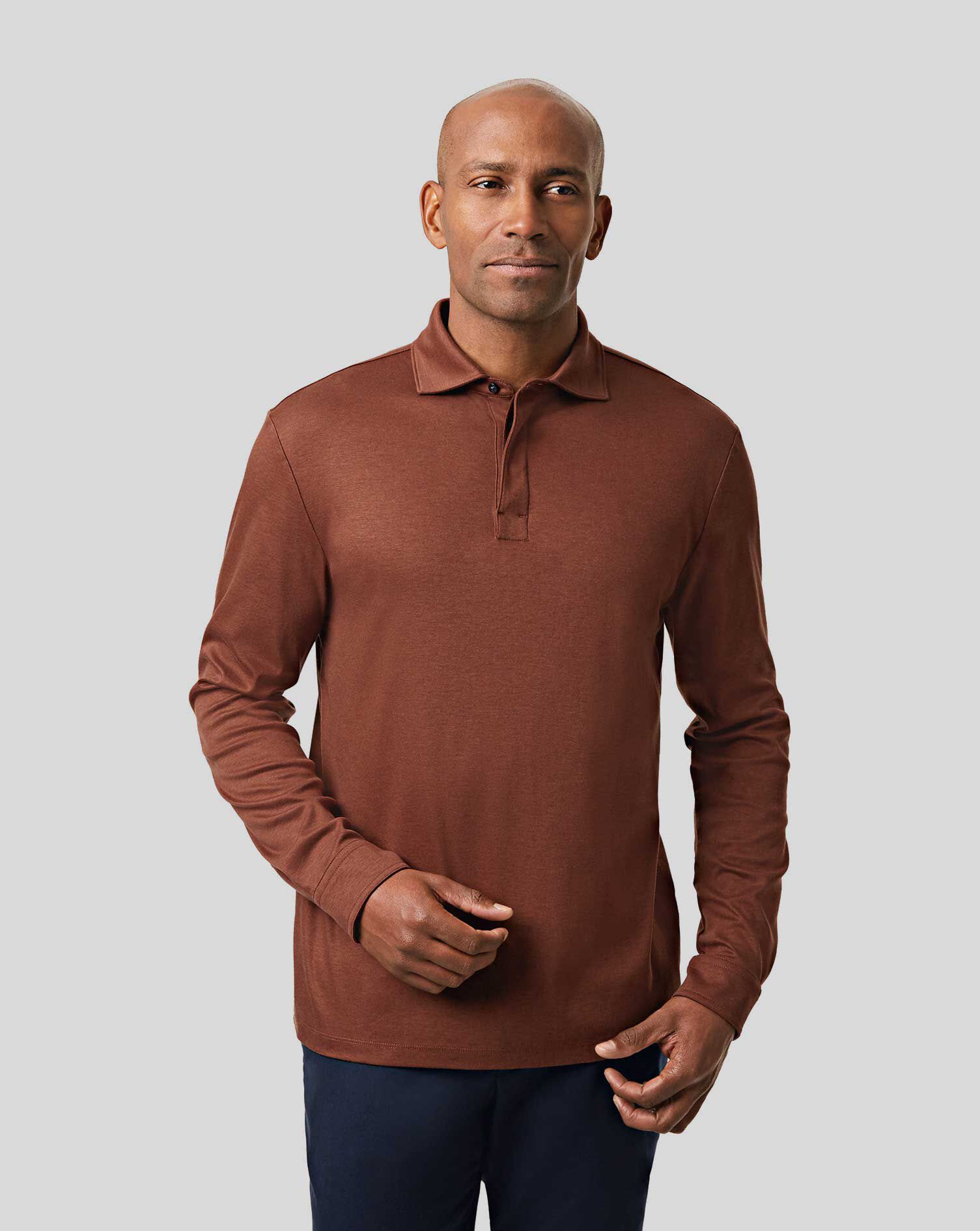Cotton TENCEL™ Mix Long Sleeve Polo 