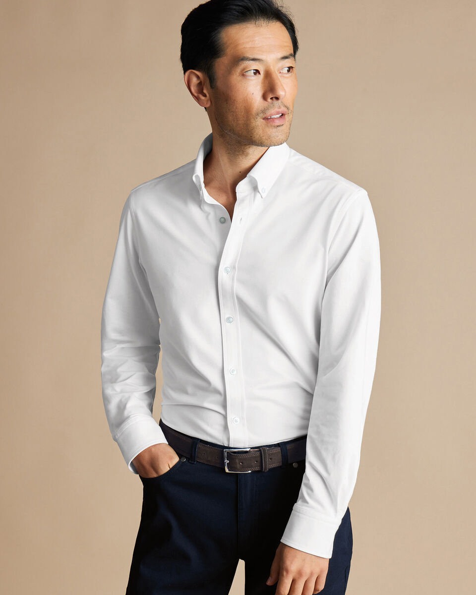 Jersey Mix Shirt - White