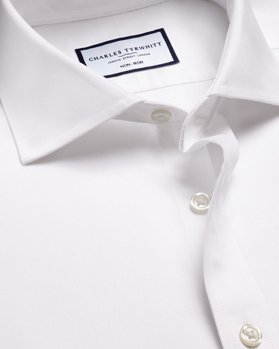 Non-Iron Twill Shirt &ndash; White