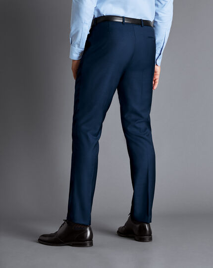 Natural Stretch Twill Suit Pants - Royal Blue