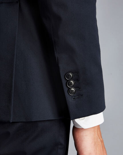 Italian Cotton Suit Jacket - Navy