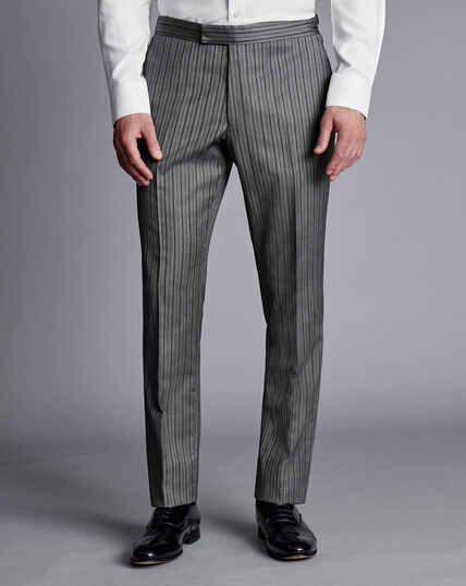 Morning Suit Stripe Trousers - Grey