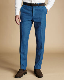 Linen Trousers - Royal Blue