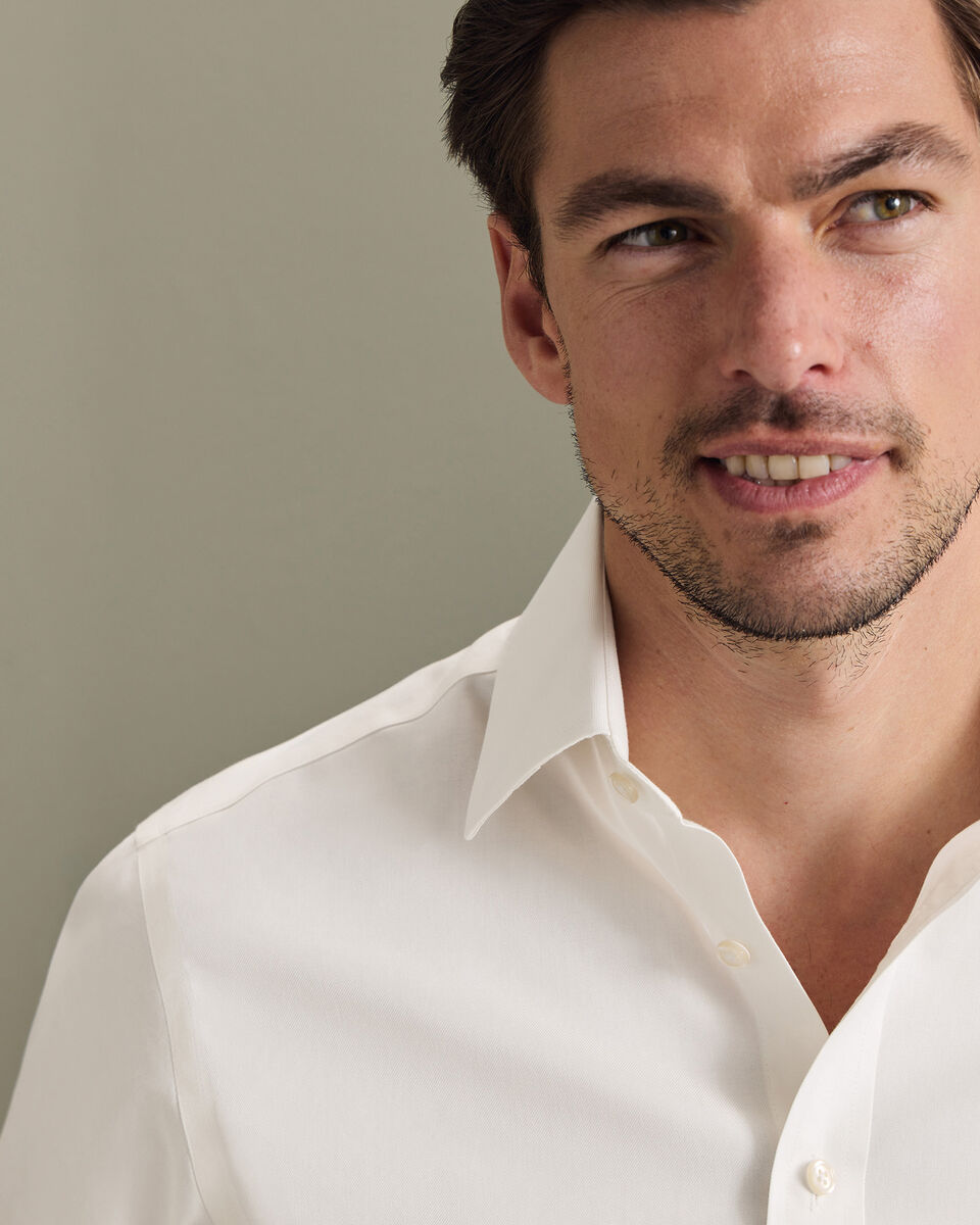 Non-Iron Twill Shirt - Ivory
