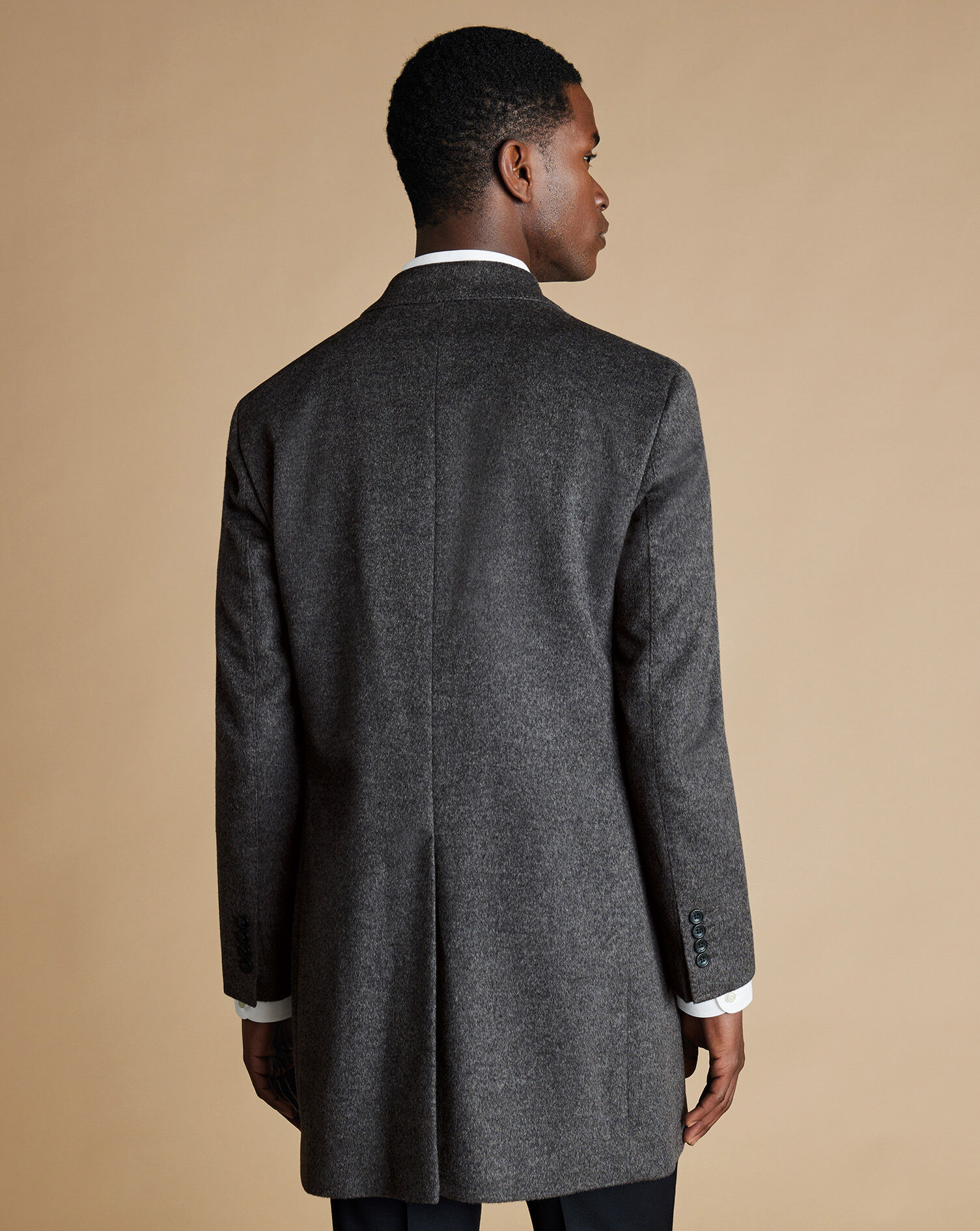 Wool Overcoat - Dark Grey | Charles 