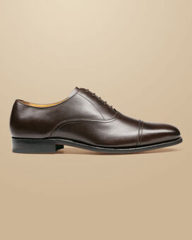 Leather Oxford Shoes - Dark Chocolate