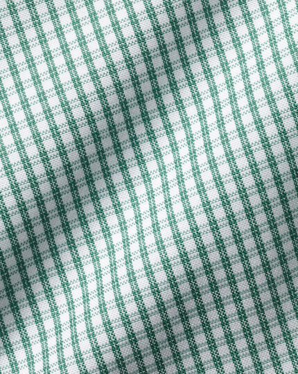 Button-Down Collar Non-Iron Check Shirt - Green