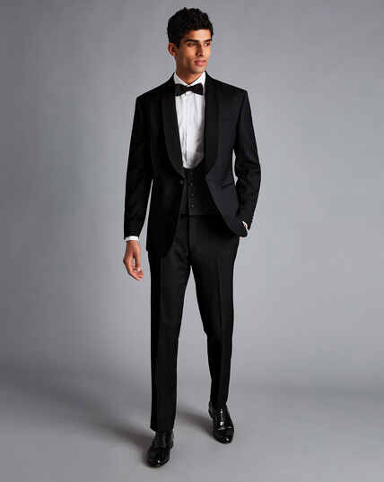 Shawl Collar Dinner Suit - Black 