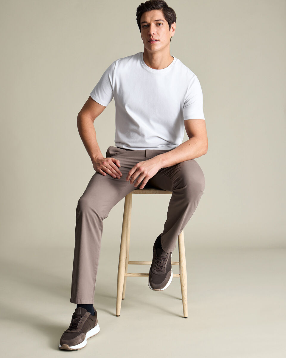 Chino d&eacute;lav&eacute; - Taupe