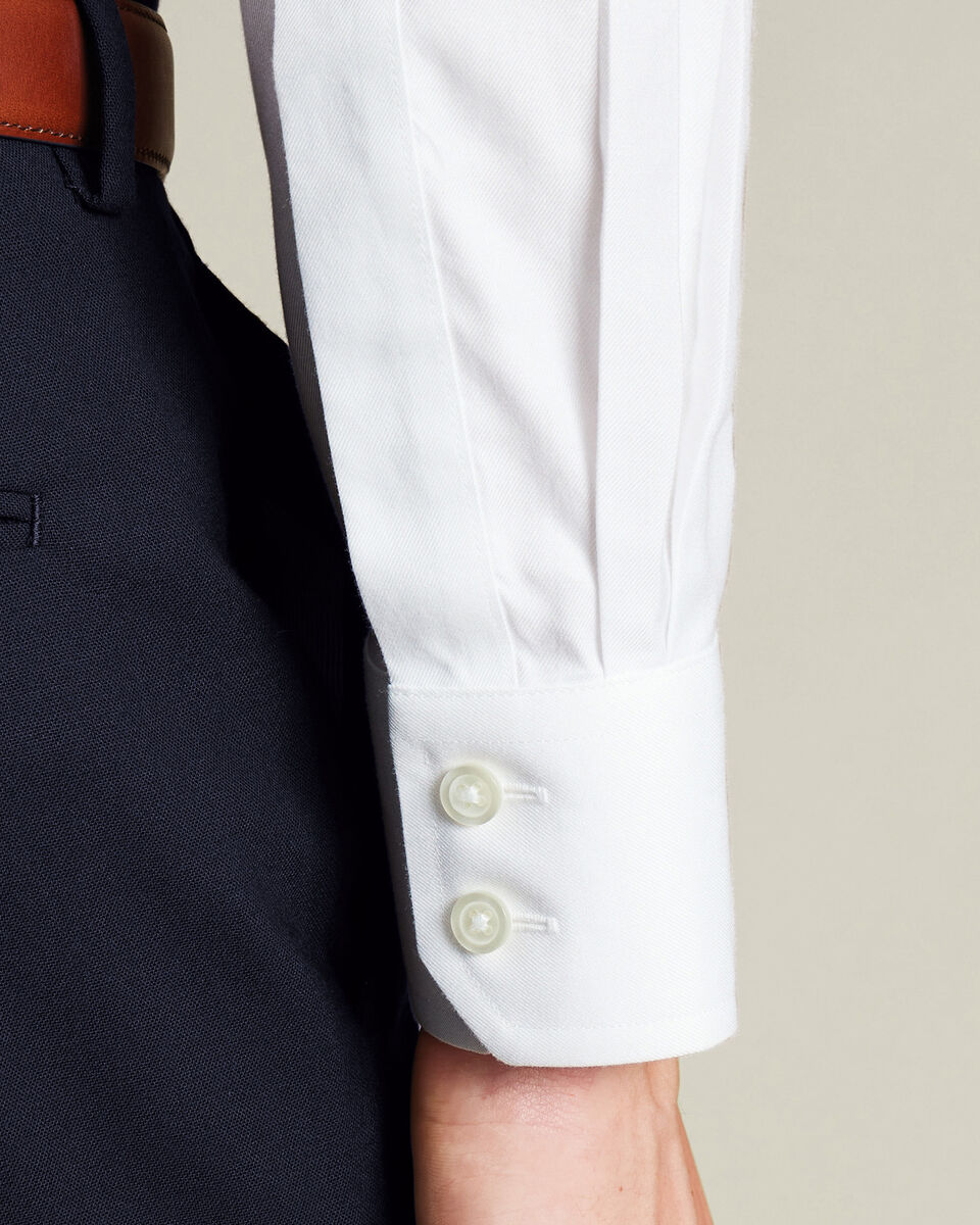 Chemise Col Cutaway Twill Sans Repassage Blanc Charles Tyrwhitt