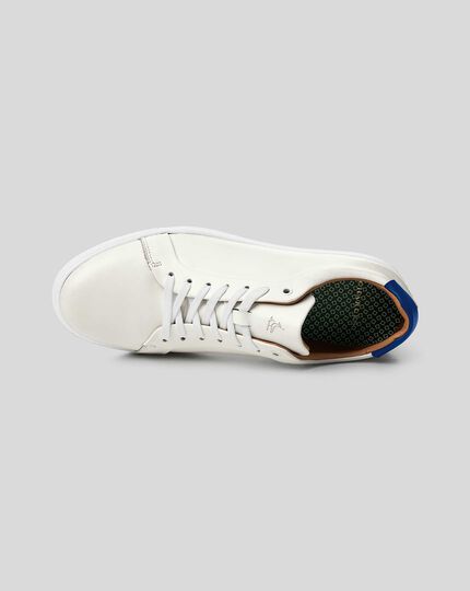 Leather Sneakers  - White