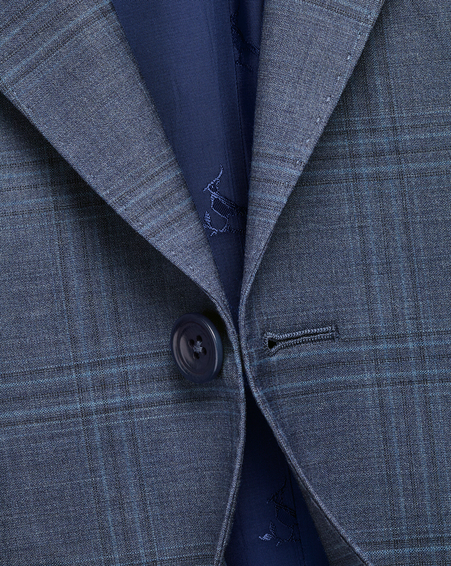 Italian Check Suit - Steel Blue | Charles Tyrwhitt US