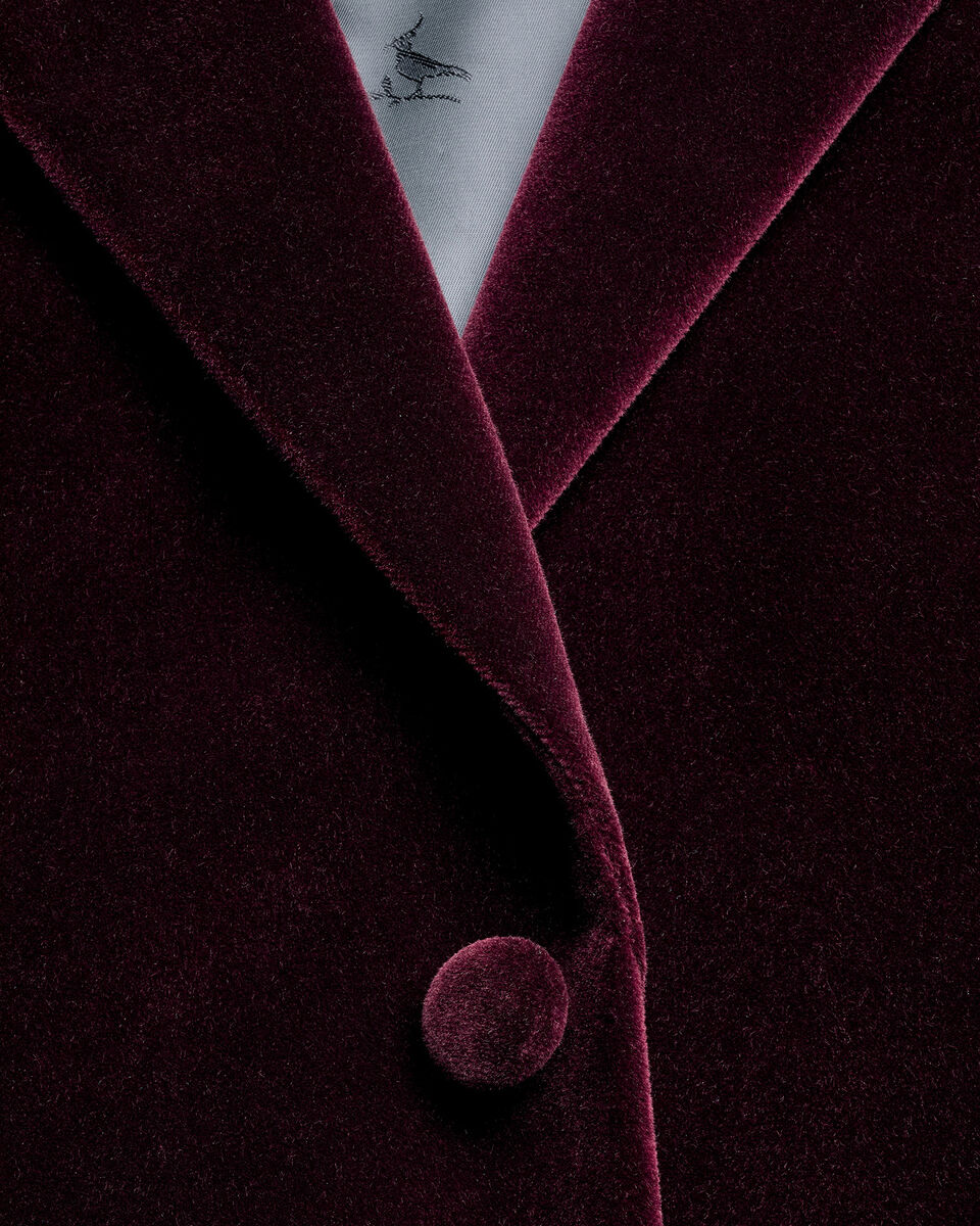 Velvet Italian Jacket - Burgundy