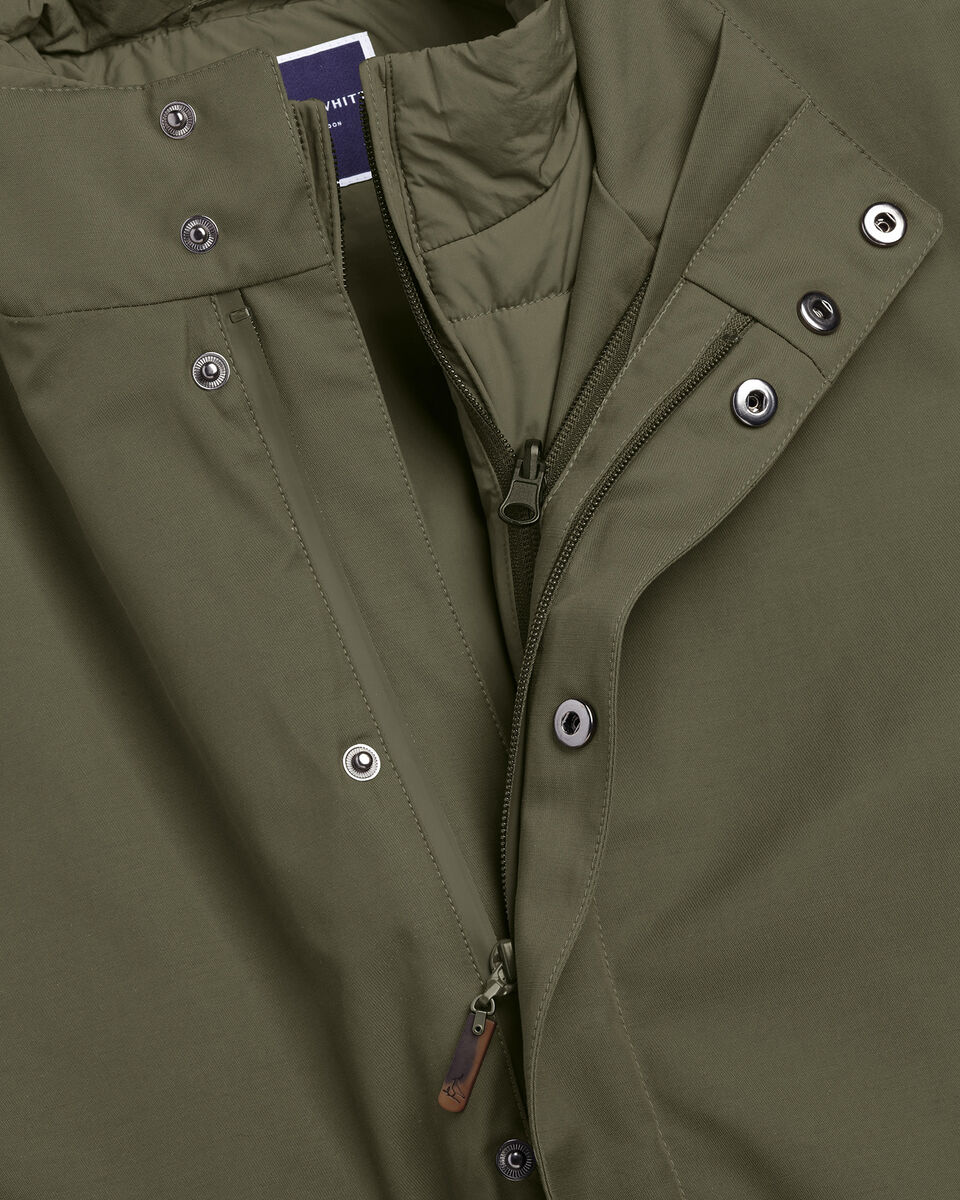Olive Green 3 in 1 Rain Mac with Detachable Gilet