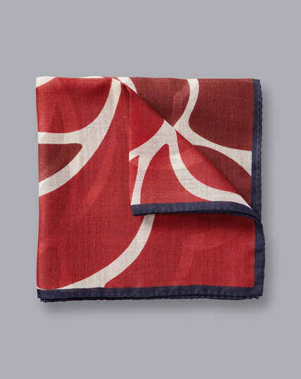 England Rugby English Rose Pocket Square - Red