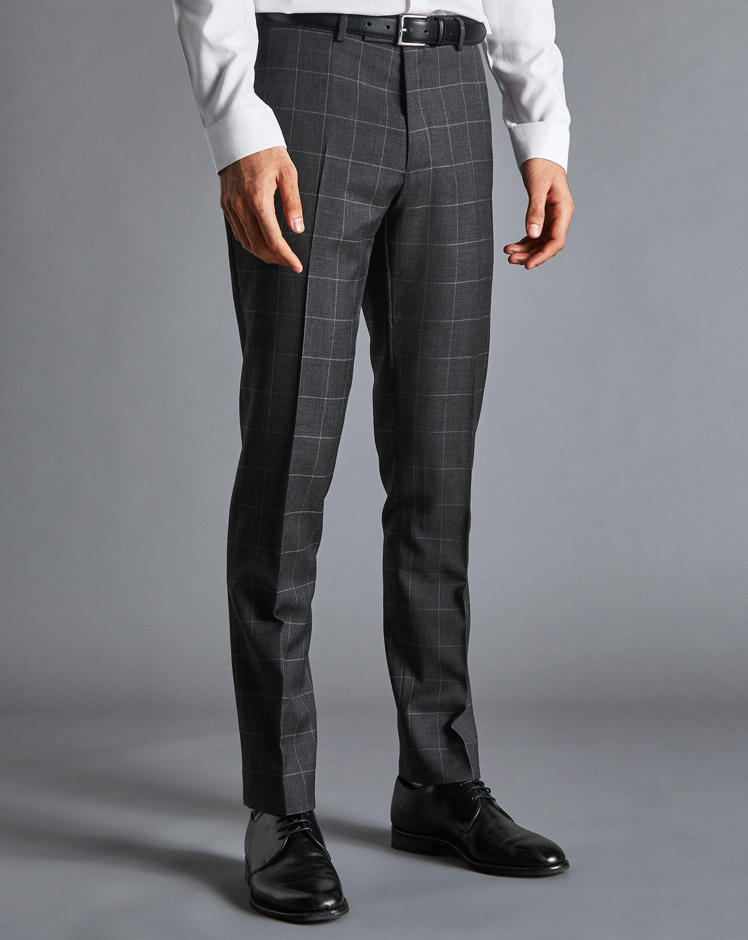 Buy Grey Mid Rise Check Suit Trousers Online at SELECTED HOMME 237335301