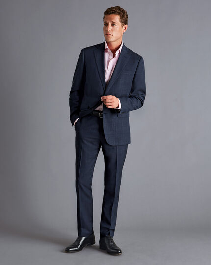 Textured Business Suit - Denim Blue | Charles Tyrwhitt