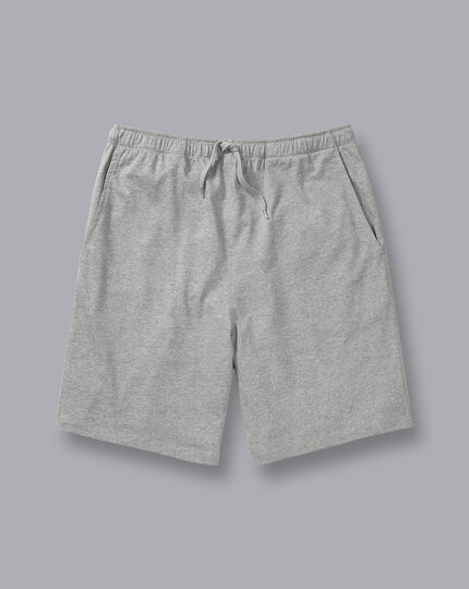 Cotton Jersey Shorts - Silver Grey