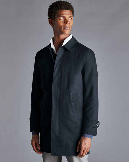 Cotton Classic Raincoat - Dark Navy