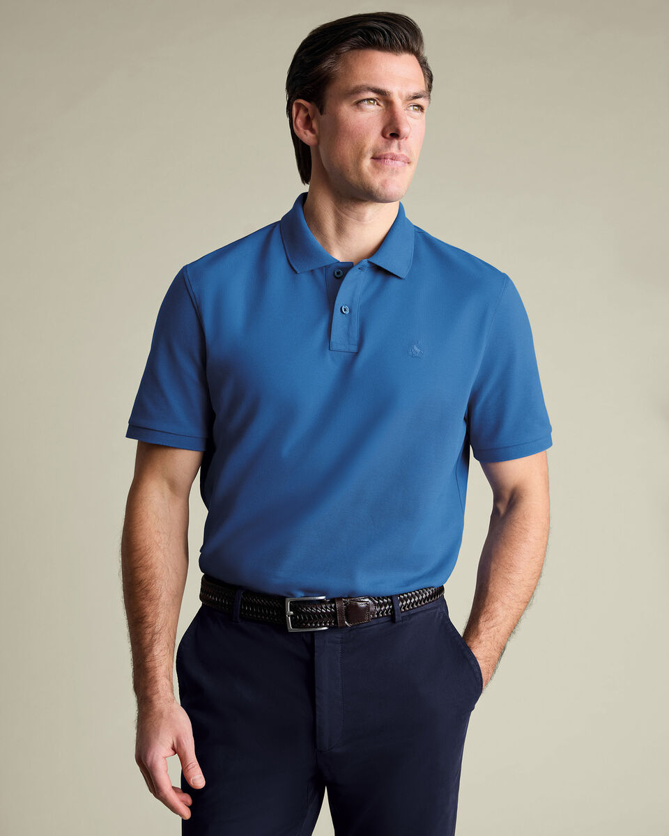 Pique Polo &ndash; Ocean Blue