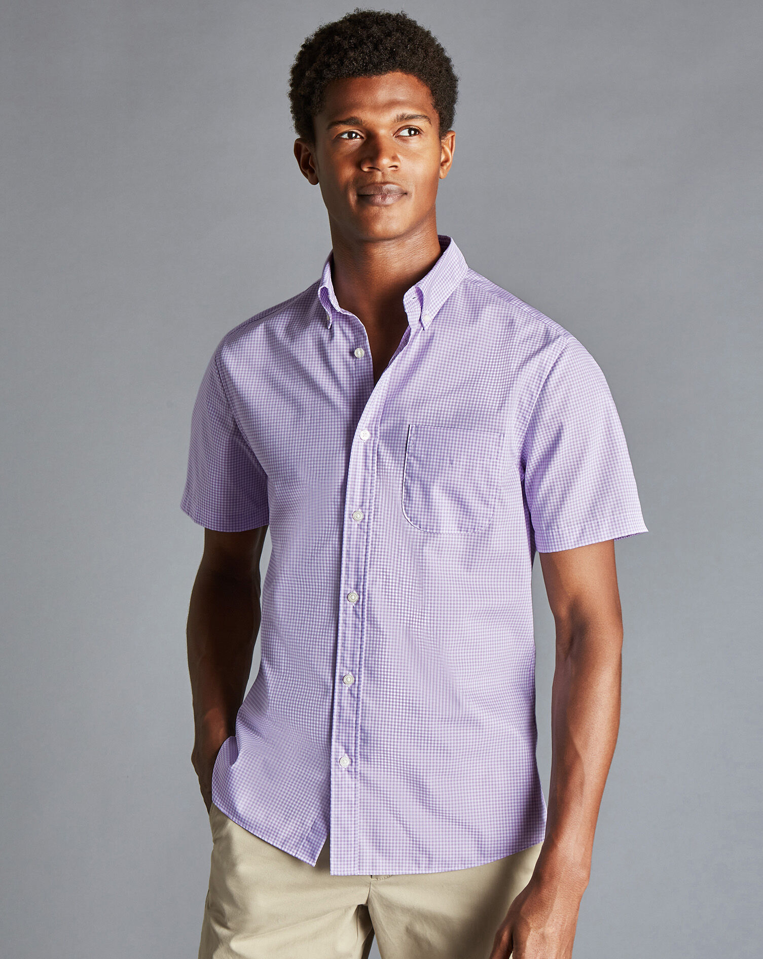 Button-Down Collar Non-Iron Stretch 