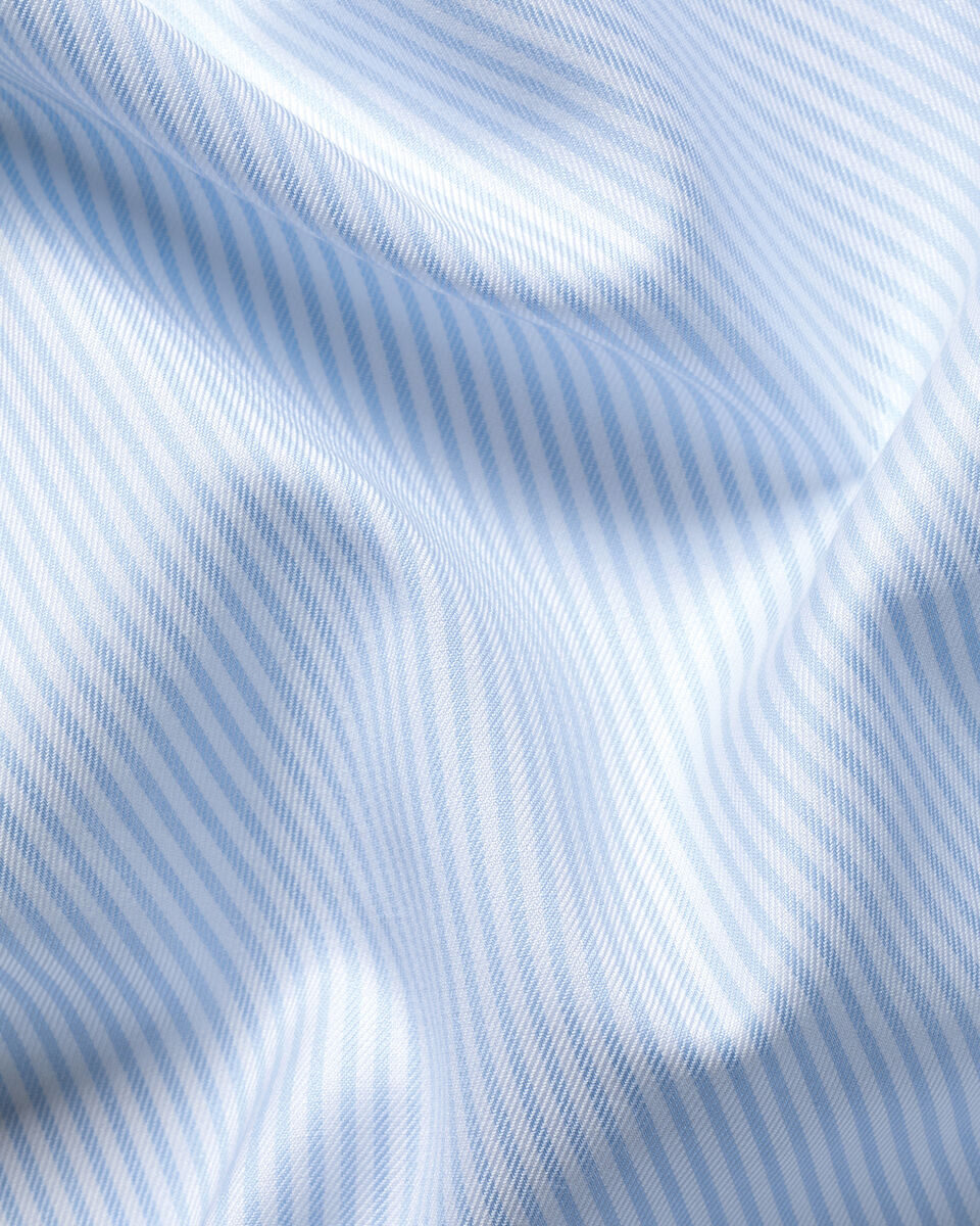 Non-Iron Twill Bengal Stripe Shirt - Light Blue
