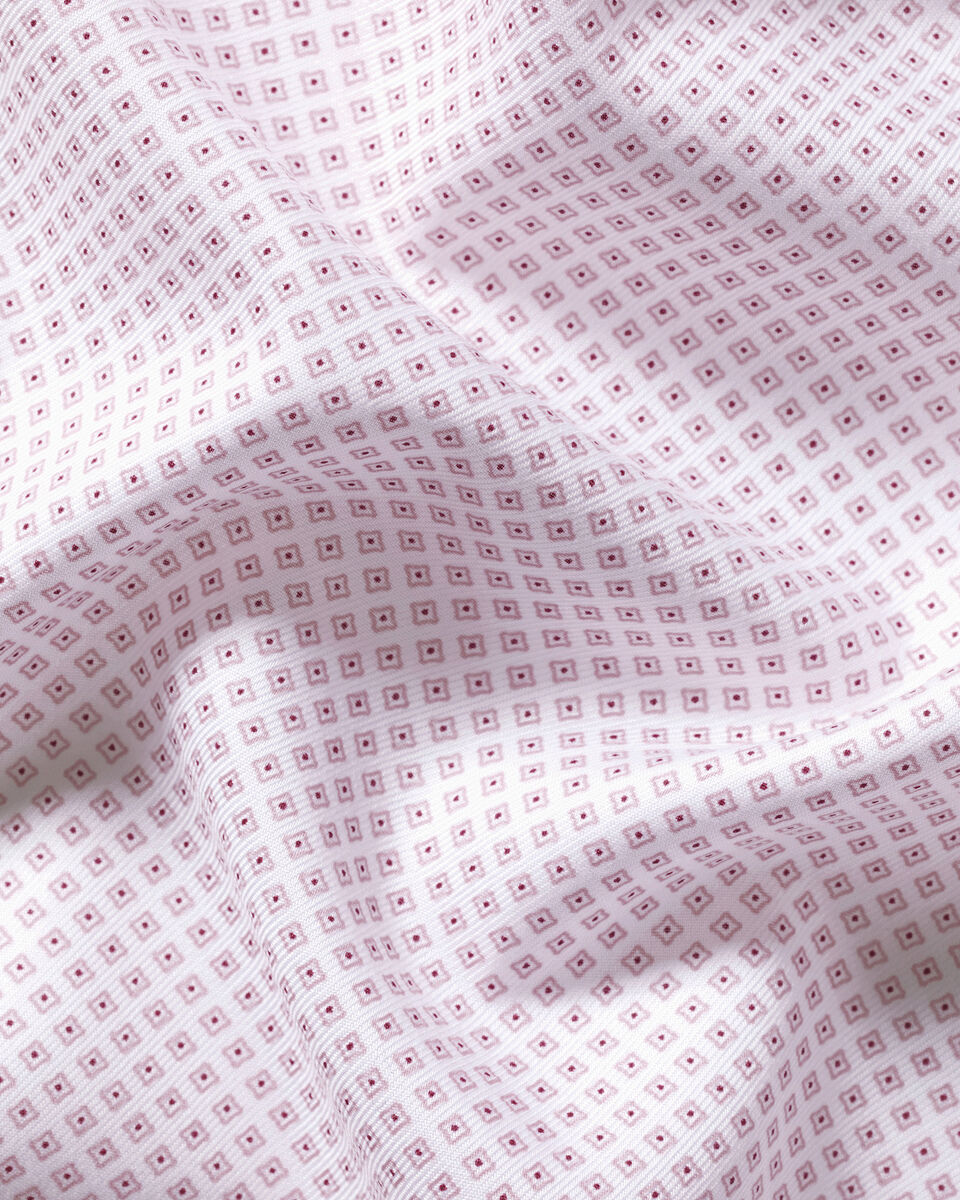 B&uuml;gelfreies Stretch-Hemd mit geometrischem Muster&nbsp;- Dunkelrosa