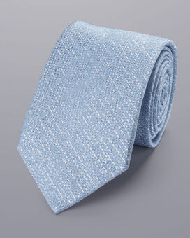 Silk Wool Blend Tie - Sky Blue