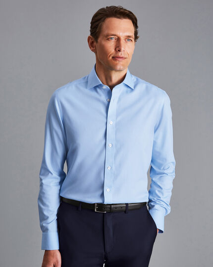 Cutaway Collar Non-Iron Regent Weave Shirt - Sky