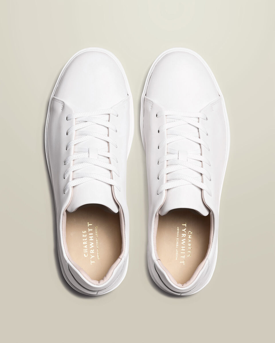 Leather Smart Sneakers - White