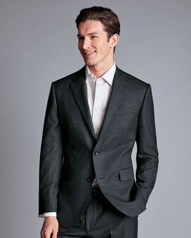 Micro Check Suit Jacket - Dark Grey