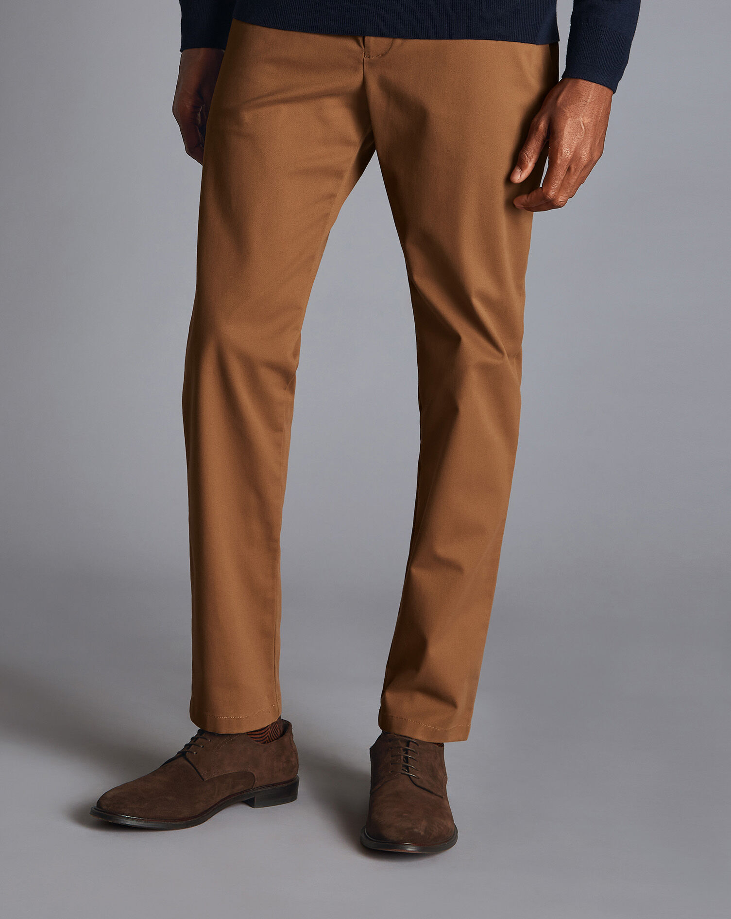 Non-Iron Chinos - Dark Yellow | Charles 