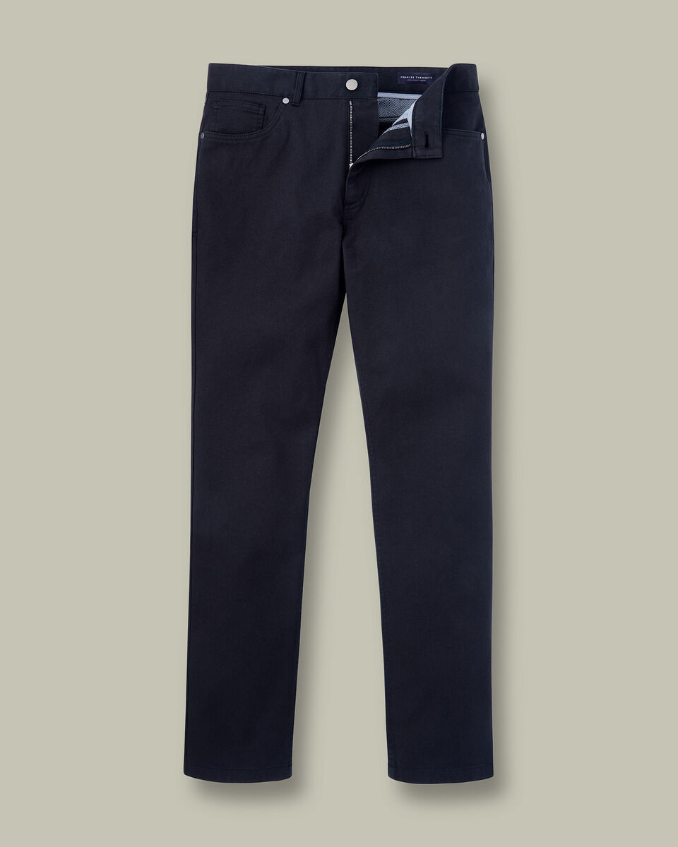 Jeans De 5 Bolsillos - Azul Marino Oscuro