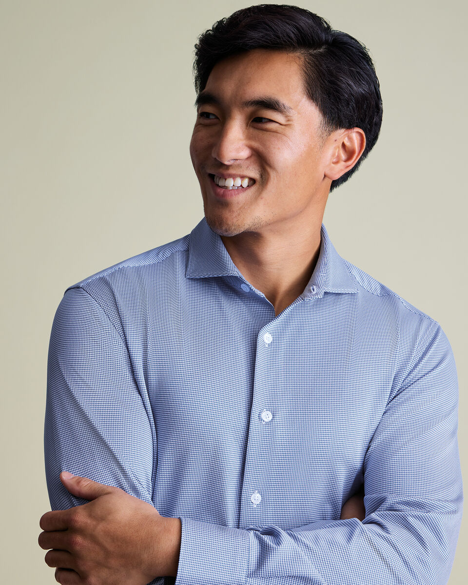 Chemise Performance en jersey - Bleu royal et blanc