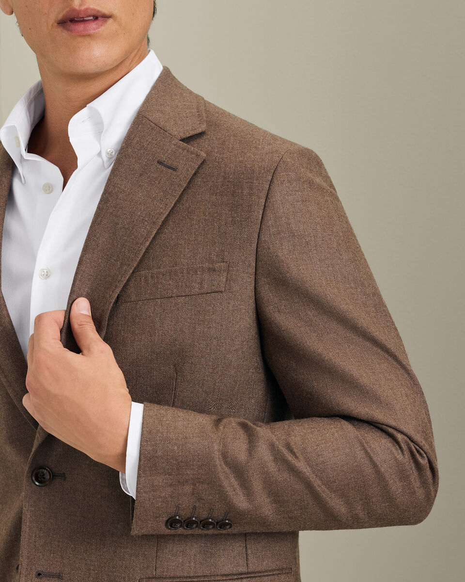 Veste en laine textur&eacute;e - Caramel